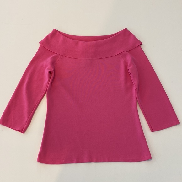 Joseph A. Women's Bright Pink Knit pullover top, Small - Picture 4 of 11